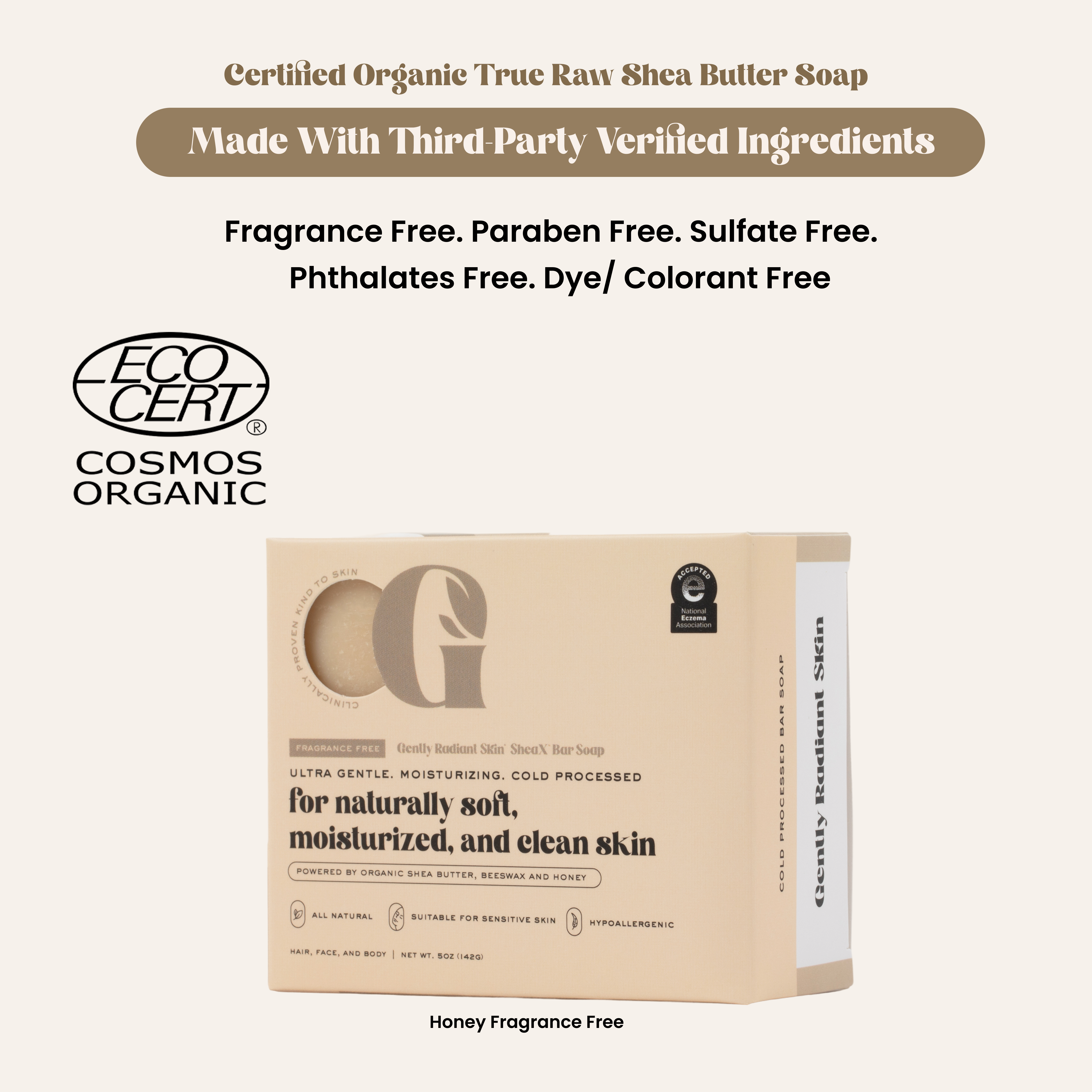 5oz SheaX™ Honey Body Cleansing Bar Soap