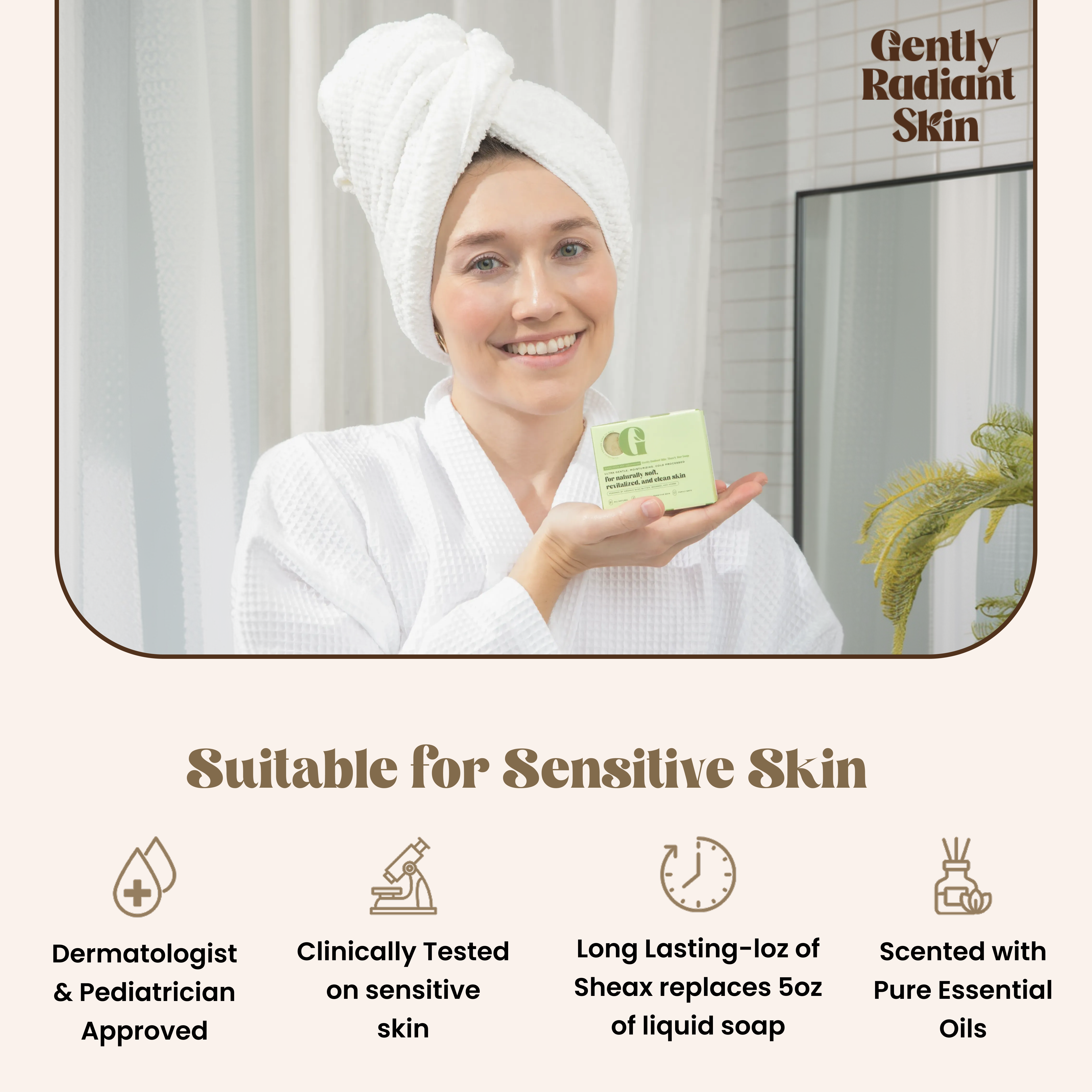 5oz SheaX™ Eucalyptus & Herbs Body Cleansing Bar Soap