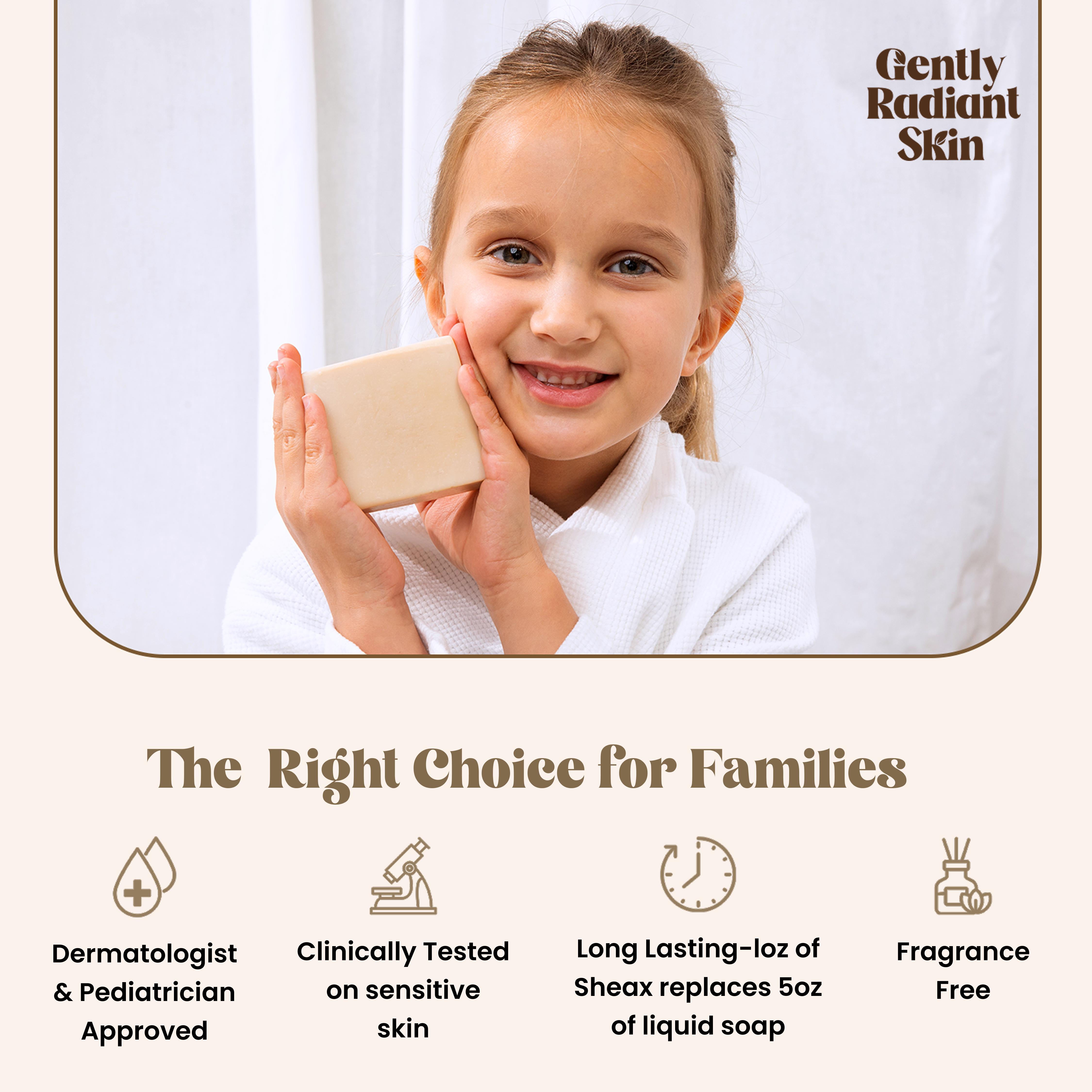 5oz SheaX™ Honey Body Cleansing Bar Soap