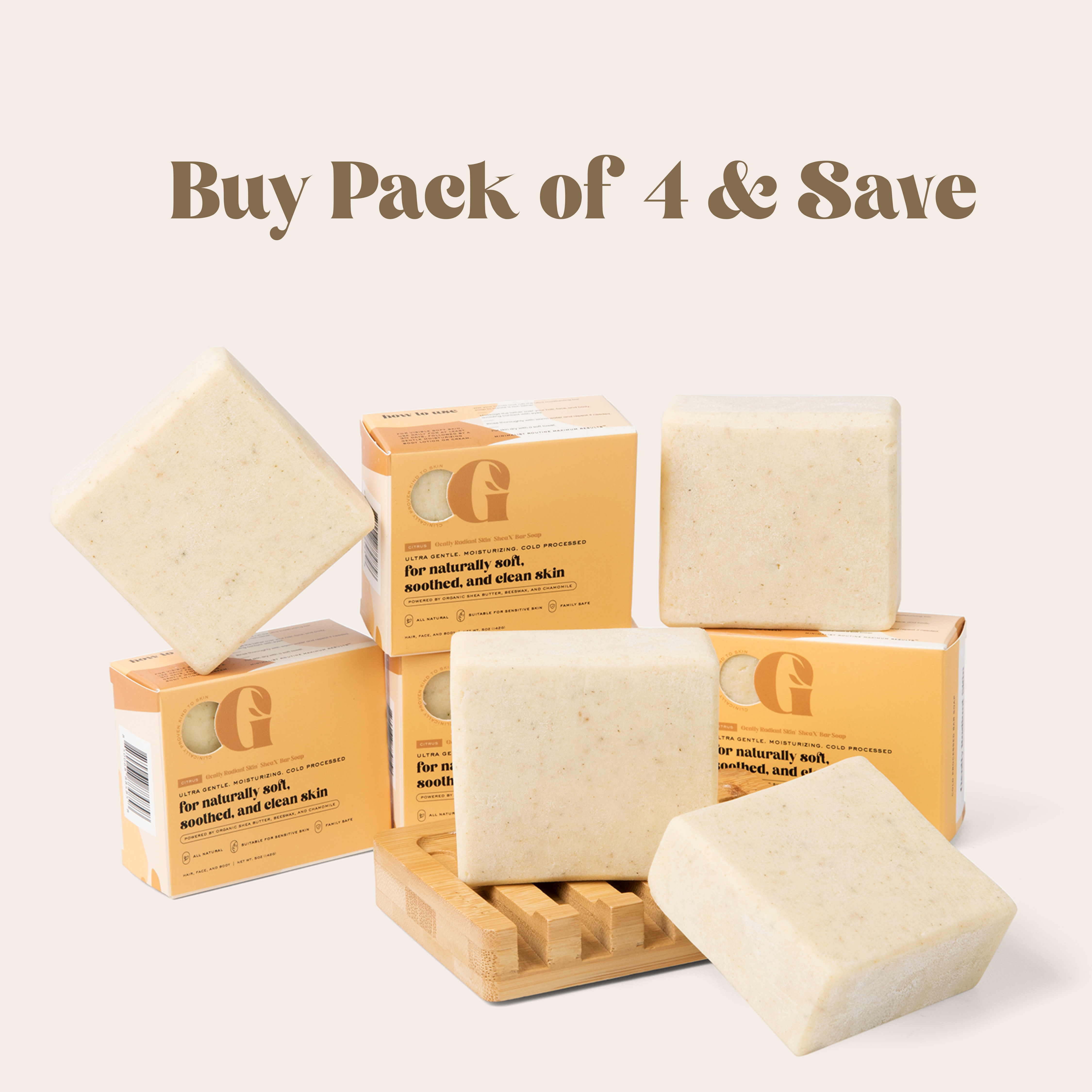 5oz SheaX™ Citrus & Chamomile Body Cleansing Bar Soap